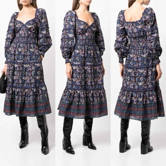 Sea Dresses & Skirts - Sea Noah long-sleeve smocked dress